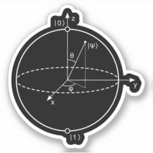 Bloch Sphere Quantum Bit (Qubit) Physics / Math Sticker