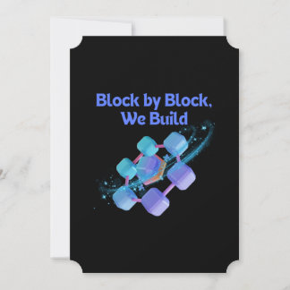 Block By Block We Build Thank You Card