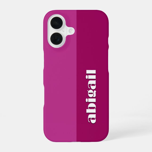 Block Colours With Personalization iPhone Case (Back)