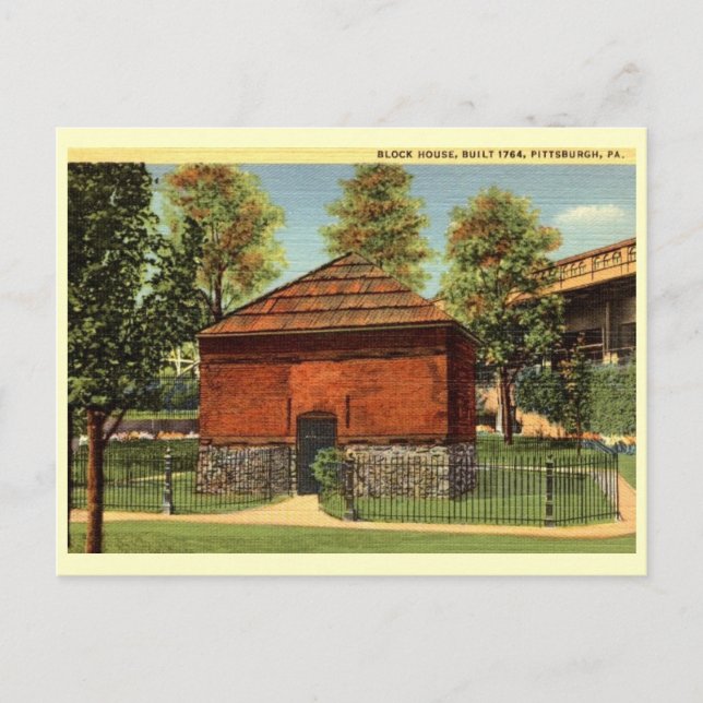 Block House, Pittsburgh, Pennsylvania Vintage Postcard (Front)