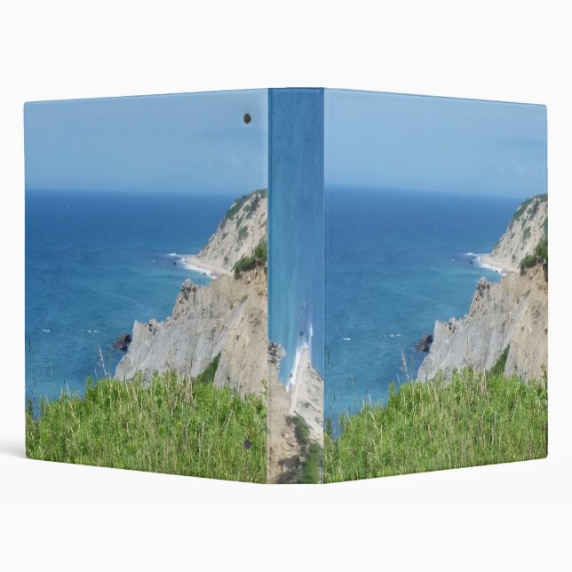 Block Island Bluffs - Block Island, Rhode Island 3 Ring Binder (Background)