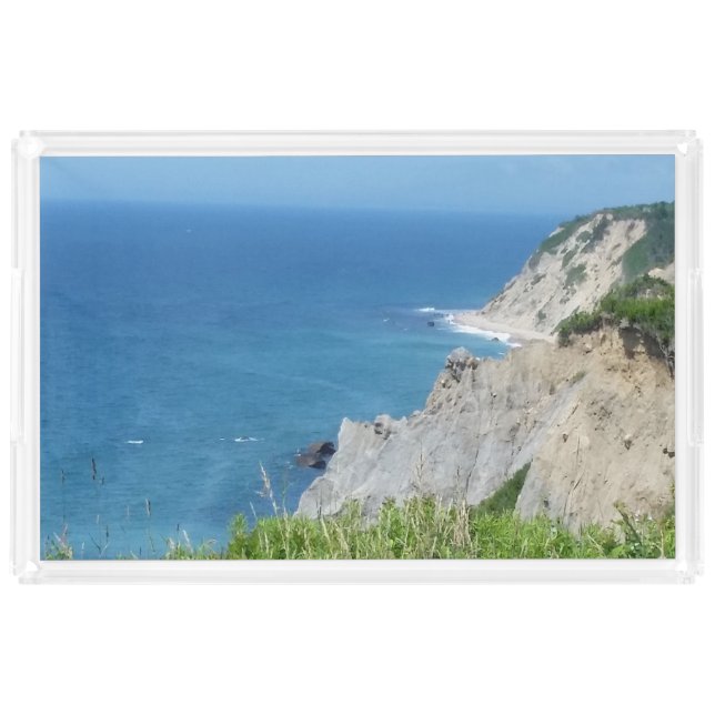 Block Island Bluffs - Block Island, Rhode Island Acrylic Tray (Front)