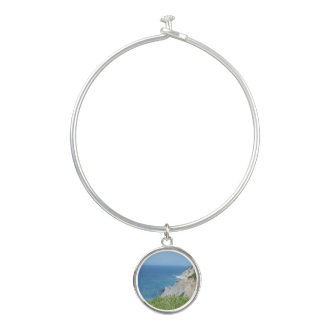 Block Island Bluffs - Block Island, Rhode Island Bangle Bracelet (Front)