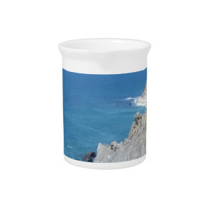 Block Island Bluffs - Block Island, Rhode Island Beverage Pitcher