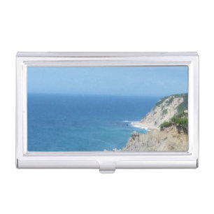 Block Island Bluffs - Block Island, Rhode Island Business Card Case