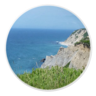 Block Island Bluffs - Block Island, Rhode Island Ceramic Knob