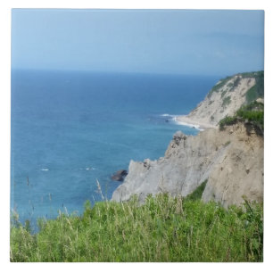 Block Island Bluffs - Block Island, Rhode Island Ceramic Tile