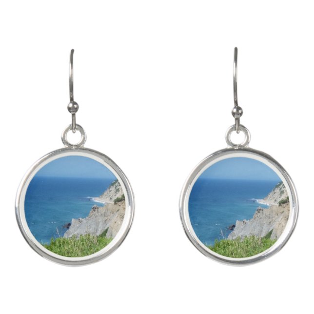 Block Island Bluffs - Block Island, Rhode Island Earrings (Front)