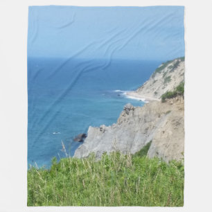 Block Island Bluffs - Block Island, Rhode Island Fleece Blanket