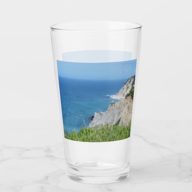 Block Island Bluffs - Block Island, Rhode Island Glass (Back)