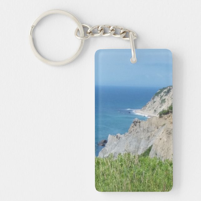 Block Island Bluffs - Block Island, Rhode Island Keychain (Front)