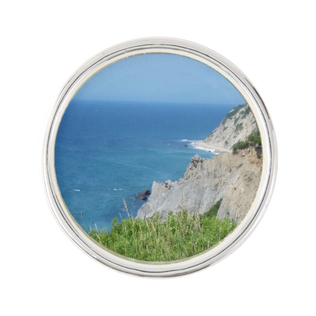Block Island Bluffs - Block Island, Rhode Island Lapel Pin (Front)