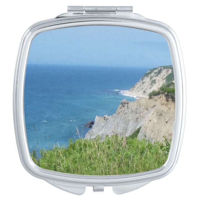 Block Island Bluffs - Block Island, Rhode Island Makeup Mirror (Front)