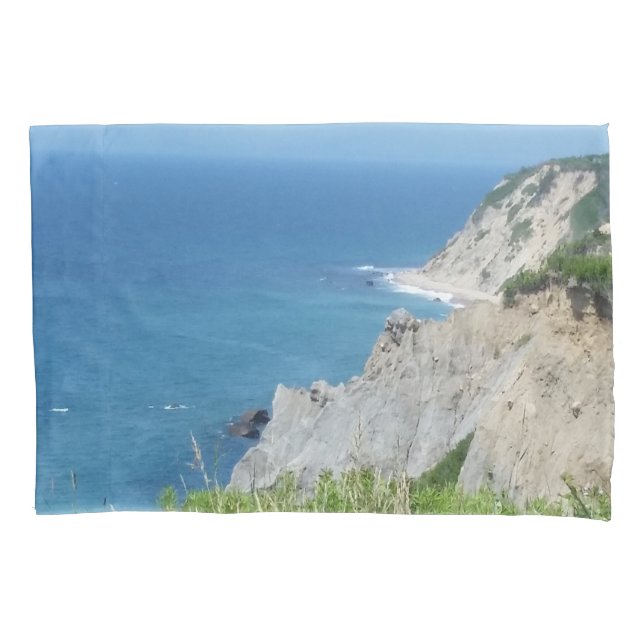 Block Island Bluffs - Block Island, Rhode Island Pillowcase (Front)