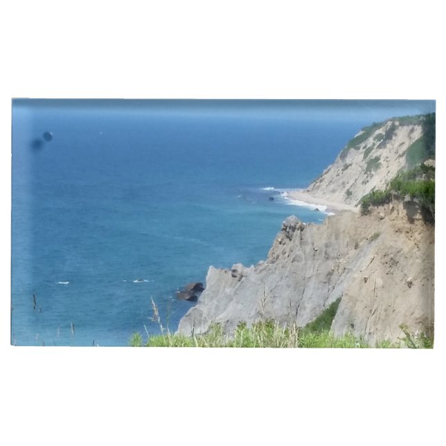 Block Island Bluffs - Block Island, Rhode Island Place Card Holder (Front)