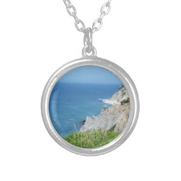 Block Island Bluffs - Block Island, Rhode Island Silver Plated Necklace Block Island Bluffs - Block Island, Rhode Island Silver Plated Necklace