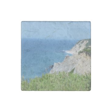 Block Island Bluffs - Block Island, Rhode Island Stone Magnet Block Island Bluffs - Block Island, Rhode Island Stone Magnet