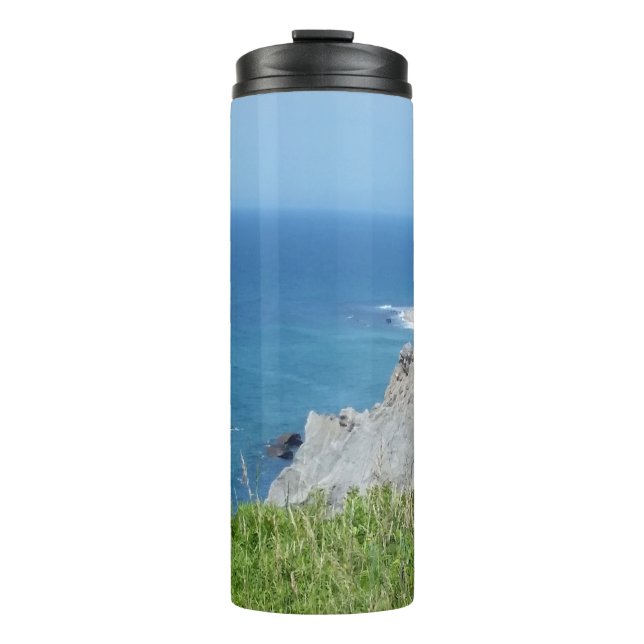 Block Island Bluffs - Block Island, Rhode Island Thermal Tumbler (Front)