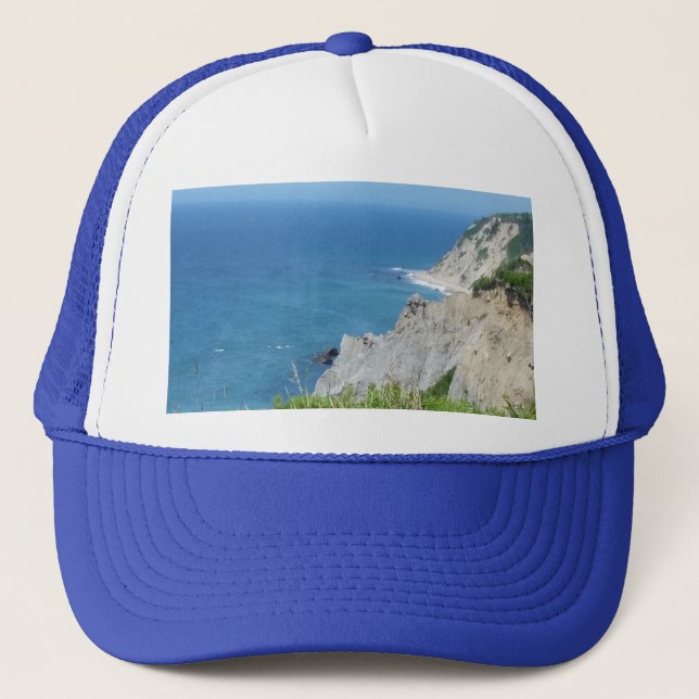 Block Island Bluffs - Block Island, Rhode Island Trucker Hat (Front)