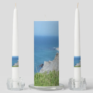 Block Island Bluffs - Block Island, Rhode Island Unity Candle Set