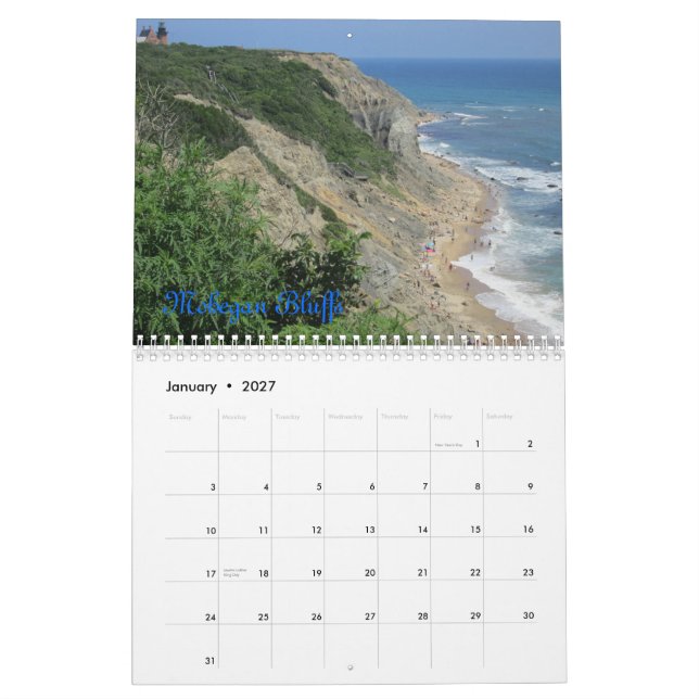 Block Island Calendar (Jan 2027)