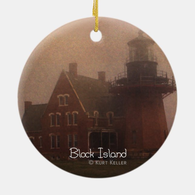 Block Island Ceramic Ornament (Back)