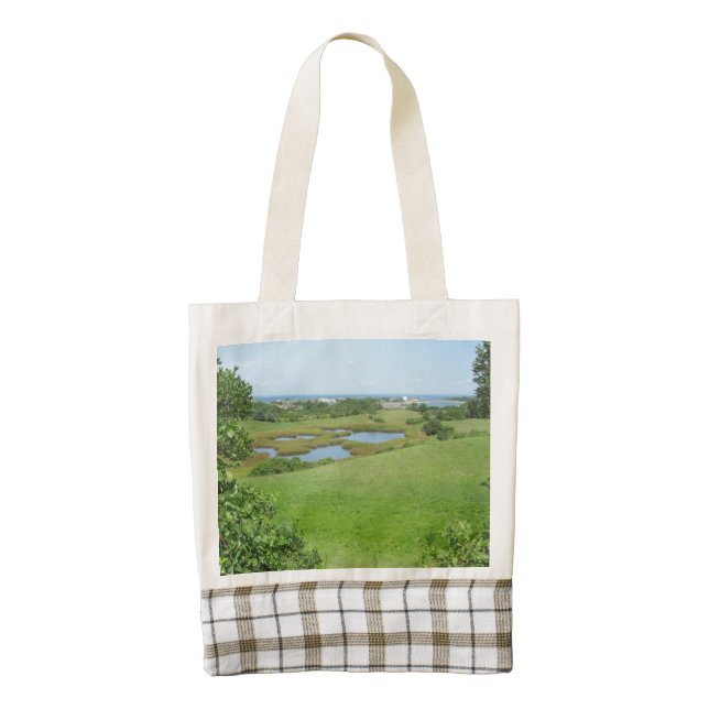 Block Island Champlin Road Meadow Zazzle HEART Tote Bag (Front)