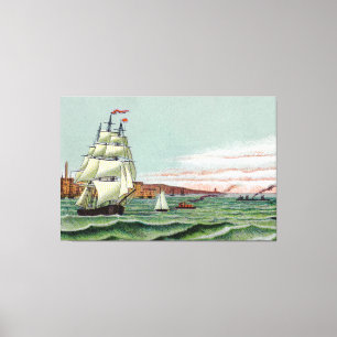 Block Island Large Wrapped Canvas Print