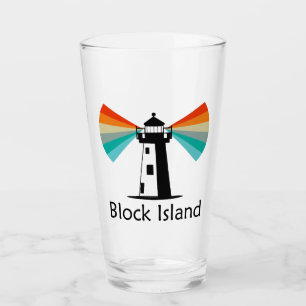 Block Island Lighthouse Rainbow Glass
