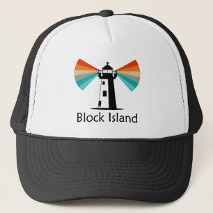Block Island Lighthouse Rainbow Trucker Hat