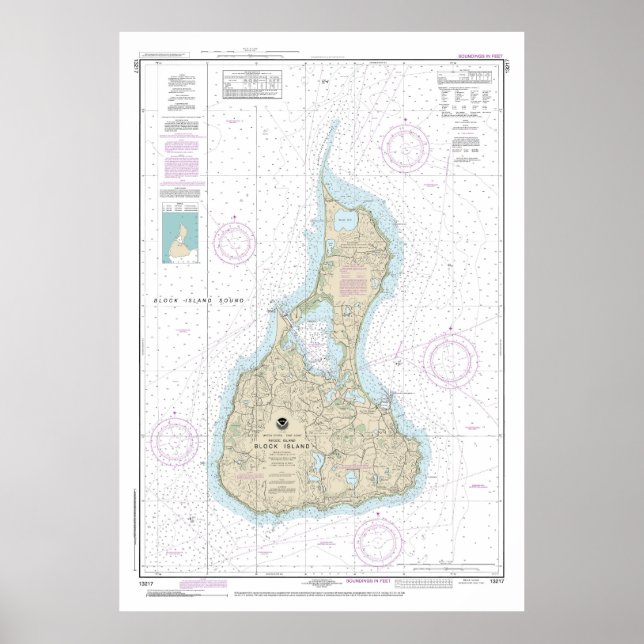 Block Island Nautical Chart 13217 (Front)