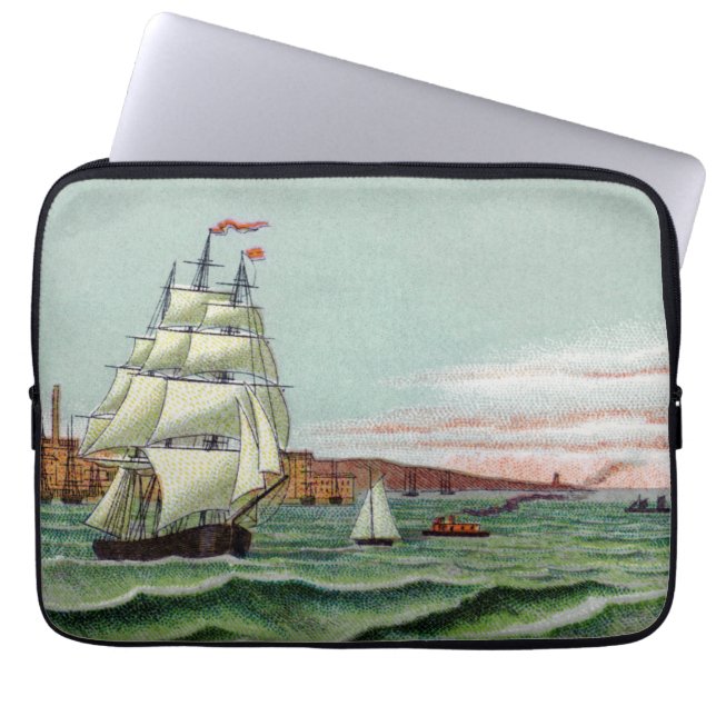 Block Island Neoprene Laptop Sleeve (Front)