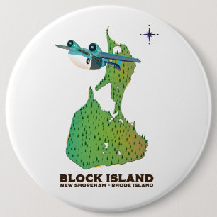 block island New Shoreha ,Rhode Island Button
