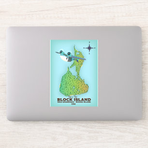block island New Shoreha ,Rhode Island Sticker