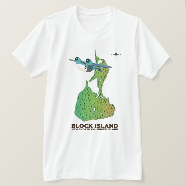 block island New Shoreha ,Rhode Island T-Shirt (Design Front)