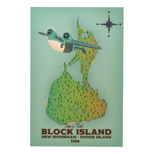 block island New Shoreha ,Rhode Island Wood Wall Art