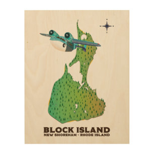 block island New Shoreha ,Rhode Island Wood Wall Art