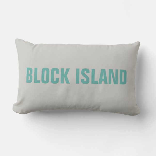 Block Island Rhode Island Beach Throw Pillow (Front)