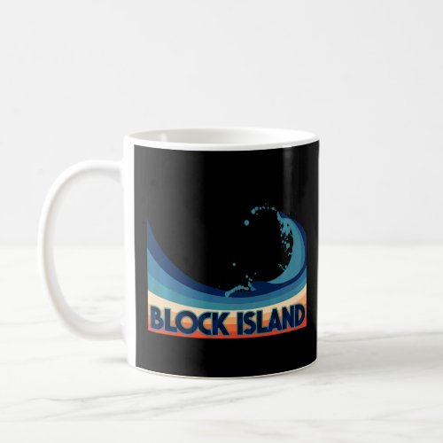 Block Island Rhode Island Retro Surf Sailing  Fis Coffee Mug
