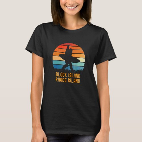 Block Island  Rhode Island Sasquatch Souvenir T_Shirt
