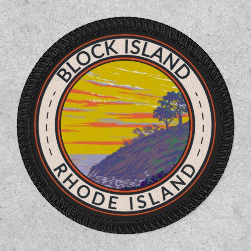 Block Island Rhode Island Travel Art Vintage Patch