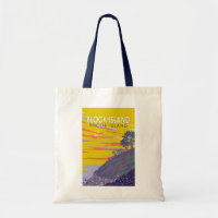 Block Island Rhode Island Travel Art Vintage