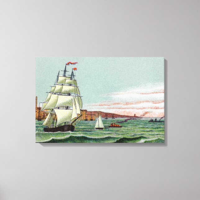 Block Island Small Wrapped Canvas Print (Front)