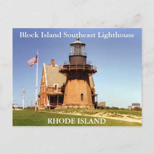 Block Island Southeast Lighthouse RI Postcard