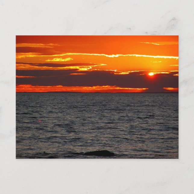 Block Island Sunset Ocean Postcard (Front)