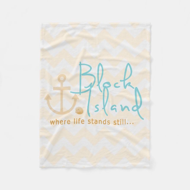 Block Island, Where Time Stands Still Fleece Blanket (Front)