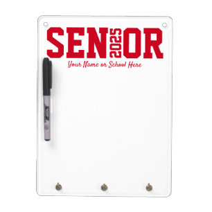 Block Letter Senior Any Year Graduation Dry Erase Board