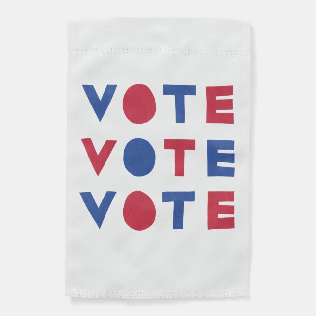 Block Letter VOTE VOTE VOTE Garden Flag (Front)