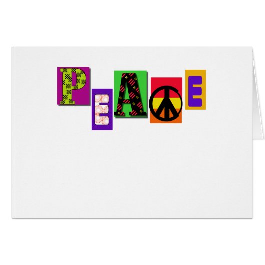 Block Letters Peace Cards (Front Horizontal)