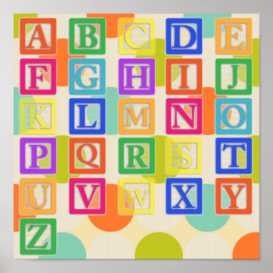 Block letters Poster | Zazzle.com